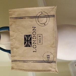 Jute/Cotton London Tote Bag